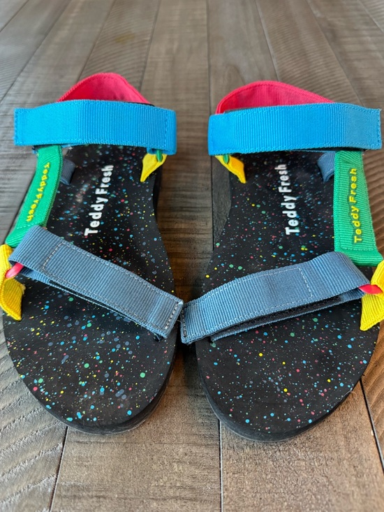 Teddy Fresh Combat Ready Warrior Colorblock Strap Retro Sandals Men’s Size 8 main image 5